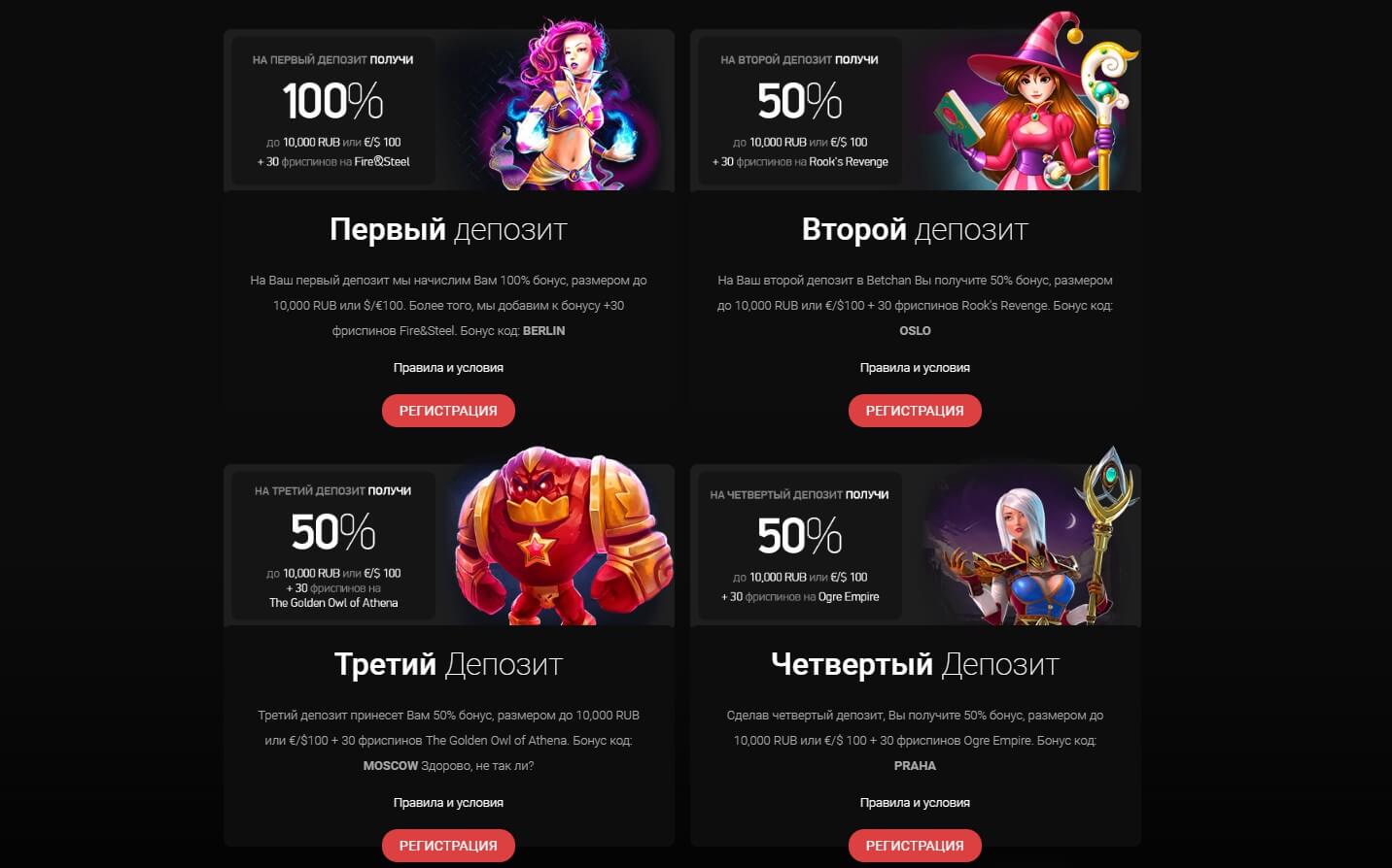 бонусы в онлайн казино Бетчан